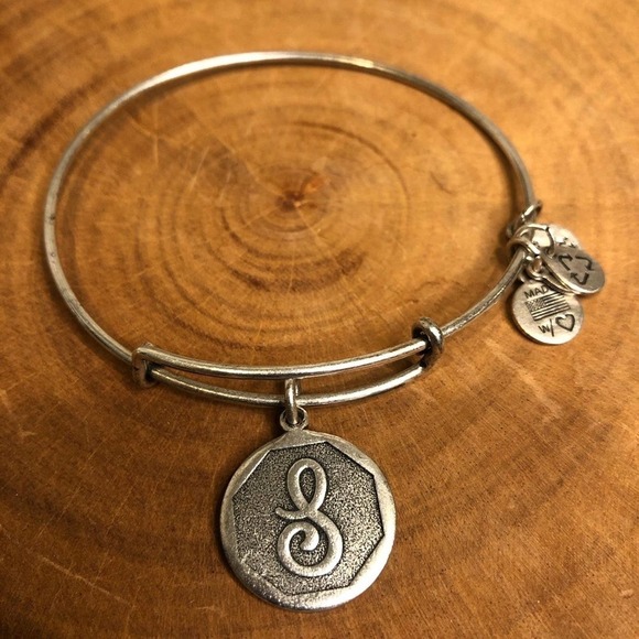 Alex and Ani sliver bangle, letter S - Picture 2 of 4
